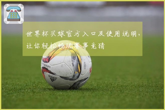 世界杯买球官方入口及使用说明，让你轻松畅玩赛事竞猜
